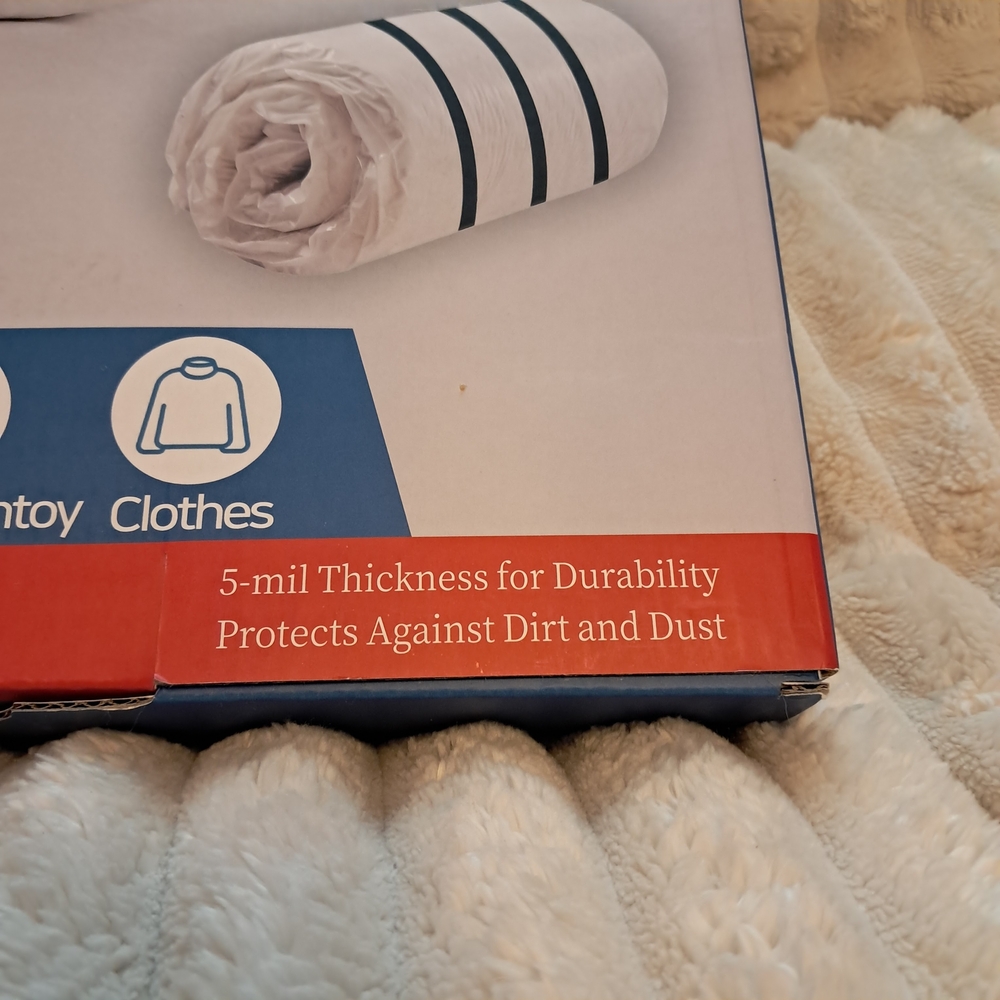 Twin / XL Mattress Vacuum Storage Bag | White 5 mil w Straps + Dbl Zipper - Picture 8 of 12